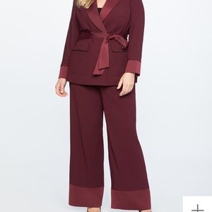 Eloquii satin trim robe blazer suit size 18